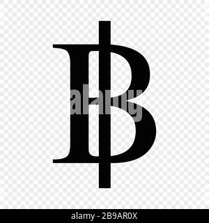 Panneau de bain thaïlandais . Symbole de devise Illustration de Vecteur