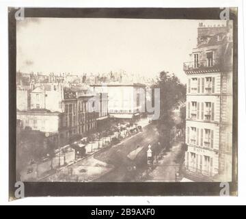 PARIS - VUE SUR LE boulevard DES CAPUCINES et des Italiens avec la rue de la chaussée d'Antin, 1843. Photo de William Henry Fox Talbot (1800-1877). Paris, musée Carnavalet. Banque D'Images