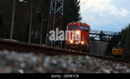 CN Rail fort Langley Colombie-Britannique Canada Banque D'Images