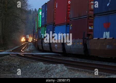 CN Rail fort Langley Colombie-Britannique Canada Banque D'Images