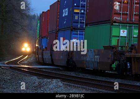 CN Rail fort Langley Colombie-Britannique Canada Banque D'Images