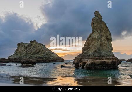 Coquille point Beach, Bandon, Oregon, États-Unis Banque D'Images