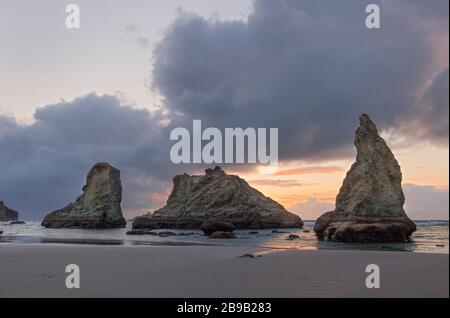 Coquille point Beach, Bandon, Oregon, États-Unis Banque D'Images