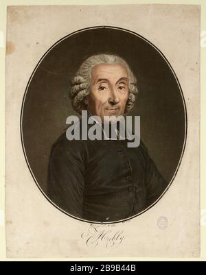 Portrait de Gabriel Bonnot de Mably Collection of Great Men (titre factice) Banque D'Images