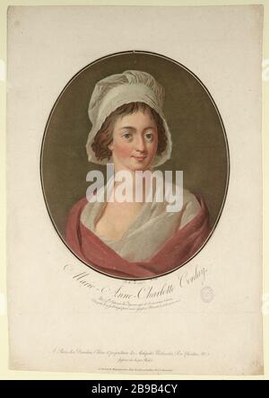 Portrait de Marie-Anne Charlotte Corday, Collection des Grands hommes, (1768-1793) (titre factice) Banque D'Images