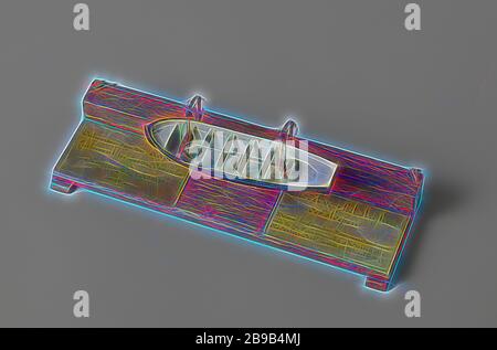 Modèle de libération de Lifeboat, modèle d'une boucle sur deux avits de clou, sur un plancher. Le modèle montre le piège à boucle sloop de la boucle sloop, avec deux crochets libérant les palans des bavits en libérant une capture au milieu. Le sloop est lisse avec un miroir plat, le pur montant aux deux extrémités, il a une cabine ouverte et six dulles., anonyme, Danemark (éventuellement), 1876, bois (matière végétale), laiton (alliage), corde, matières textiles, modèle: h 10.6 cm × 30.3 cm × d 10.7 cm capsule d'emballage: h 35,5 cm × l 74 cm × d 41 cm, repensée par Gibon, design de lumière gaie et gaie chaleureuse de la luminosité et des rayons lumineux Banque D'Images