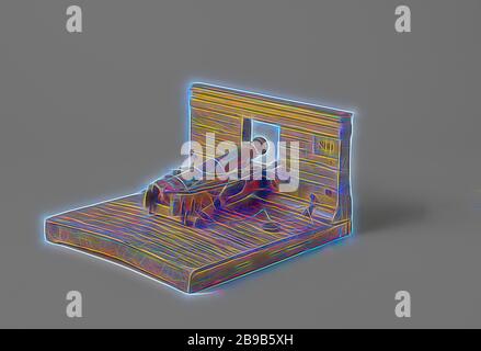 Modèle d'un canon de 30 sur le pont, le modèle d'un canon de 30 livres sur un mont Marshall sur un navire part avec une partie de la paroi du navire, incomplète. Le tonneau en bois, 22.5-23 cm de long, n'a pas été percé, il dispose d'une télévision avec raisin bague de réfraction. Le cas se compose de deux parties. La partie avant est relié à la porte par un seuil dans la vis de fusée en laiton lourd entre crochets, c'est un gros bloc de bois avec un rouleau transversal sous pour la cuisson et d'un heavy metal aim au sommet de laquelle le canon se trouve dans la selle. L'arrière de la balle et le rétrécissement de l'avant, se compose de deux joues avec quatre étapes chacun, conne Banque D'Images