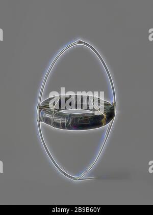 Modèle d'une bouée, modèle d'une bouée de sauvetage avec cerceau, incomplète. La bouée est un anneau de tuyaux recouverts de bâches et de la vessie, un cerceau est fixé autour de l'anneau dans lequel une personne peut tenir son terrain. Un certain nombre de chaînes ou de bâtons lumineux doit être attaché à la bouée avec du liège ou d'autres matériaux flottant à la fin, qui se répandent dans l'eau afin que la personne peut tirer la bouée plus près de lui, seulement deux bâtons sont conservés. Un indicateur doit être posé sur le cercle pour une visibilité maximale de la bouée dans l'eau. L'échelle 1 : 2 (estimation)., A. Scheerboom, Pays-Bas), ch. Banque D'Images