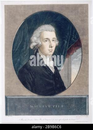 WILLIAM PITT Pierre Michel Alix (1762-1817). 'William Pitt (1759-1806)'. Aquapointe. Paris, musée Carnavalet. Banque D'Images