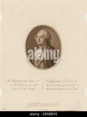 Le malheureux Louis 16, le costume qu'il portait pendant sa détention au Temple. (Comme indiqué) Banque D'Images