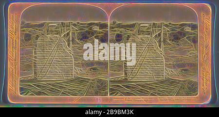 Handiwork du traitement des Boers, ponts de chemin de fer détruits sur la rivière Vet - campagne de Lord Roberts, S.A., Underwood et Underwood, 1901, repensé par Gibon, design de gaie chaleureuse de luminosité et de rayons de lumière radiance. L'art classique réinventé avec une touche moderne. La photographie inspirée du futurisme, qui embrasse l'énergie dynamique de la technologie moderne, du mouvement, de la vitesse et révolutionne la culture. Banque D'Images