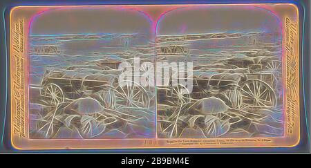 Fournitures pour l'Armée victorieuse de Lord Roberts, la voie vers Pretoria, S.A., Underwood et Underwood, 1901, réinventée par Gibon, design de gai gai chaleureux de luminosité et de rayons de lumière radiance. L'art classique réinventé avec une touche moderne. La photographie inspirée du futurisme, qui embrasse l'énergie dynamique de la technologie moderne, du mouvement, de la vitesse et révolutionne la culture. Banque D'Images