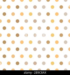 Arrière-plan de motif vectoriel transparent. Pois polka de couleur pastel. Arrière-plan pour les thèmes du printemps ou pour les illustrations pour enfants. Ombre brune Illustration de Vecteur