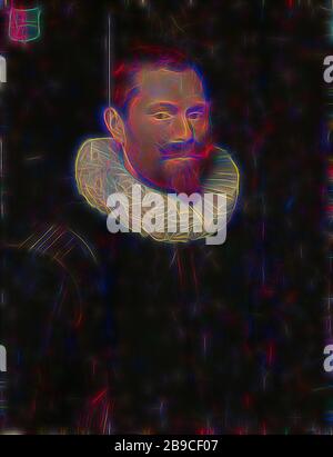 Portrait d'un homme, buste, légèrement à droite. Haut gauche de la famille., anonyme, Pays-Bas du Nord, 1633, panneau, peinture à l'huile (peinture), h 71 cm × W 56 cm d 4 cm, réinventé par Gibon, design de glanissement chaleureux et gai de la luminosité et des rayons de lumière radiance. L'art classique réinventé avec une touche moderne. La photographie inspirée du futurisme, qui embrasse l'énergie dynamique de la technologie moderne, du mouvement, de la vitesse et révolutionne la culture. Banque D'Images