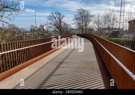 Pont à pied et à vélo le port à Esbjerg, Danemark Banque D'Images