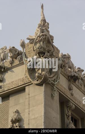 Maison avec Chimeras (Gorodetsky House). Bâtiment Art nouveau situé dans le quartier historique de Kiev, la capitale de l'Ukraine Banque D'Images