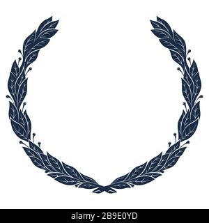 Laurel Wreath, couronne d'époque. Laurier grec Illustration de Vecteur