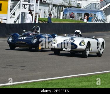 Rob Newall, Buckler DD1, Peter Horsman, Lotus Climax 17, Madgwick Cup, Goodwood Revival 2017, septembre 2017, automobiles, voitures, courses de circuits, classe Banque D'Images