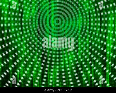 Diffusion de code binaire. Banque D'Images