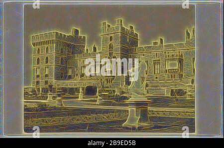 Château de Windsor, George Washington Wilson (Scottish, 1823 - 1893), 1862 - 1865, imprimé argent Albumen, réinventé par Gibon, design de gai gai chaleureux de luminosité et de rayons de lumière radiance. L'art classique réinventé avec une touche moderne. La photographie inspirée du futurisme, qui embrasse l'énergie dynamique de la technologie moderne, du mouvement, de la vitesse et révolutionne la culture. Banque D'Images