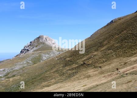 Trekking dans les montagnes de Sibillini Banque D'Images