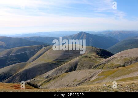 Trekking dans les montagnes de Sibillini Banque D'Images