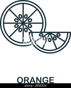 Icône orange de la collection de fruits. Elément de ligne simple symbole orange pour les modèles, la conception Web et les infographies Illustration de Vecteur