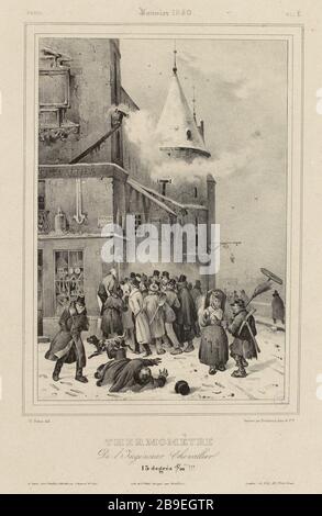 Janvier 1930 Album: Ingénieur thermomètre Chevallier (titre factice) | thermomètre de l'ingénieur Chevallier 13 degrés 5 / 10ème !!! (comme indiqué) Banque D'Images