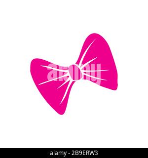 Motif Illustration noeud papillon rose. EPS vectoriel 10. Banque D'Images
