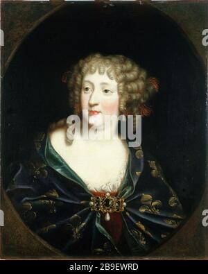 MARIE-THÉRÈSE D'AUTRICHE REINE DE FRANCE 'marie-Thérèse d'Autriche (1638-1683), reine de France'. Huile sur étoile anonyme. Paris, musée Carnavalet. Banque D'Images