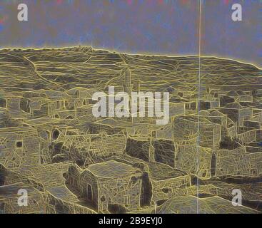 Panorama de Jérusalem, Othon Von Ostheim (autrichien, actif vers 1850 - début 1860), Europe, vers 1862, Albumen argent imprimé, repensé par Gibon, design de gai gai chaud de luminosité et de rayons de lumière radiance. L'art classique réinventé avec une touche moderne. La photographie inspirée du futurisme, qui embrasse l'énergie dynamique de la technologie moderne, du mouvement, de la vitesse et révolutionne la culture. Banque D'Images