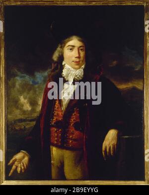 NICOLAS-RENÉ DUFRICHE-Desgettes 'Nicolas-René Dufriche-Desgettes (1762-1837), médecin en chef de l'armée d'Orient'. Huile sur étoile, anonyme. Paris, musée Carnavalet. Banque D'Images