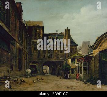 Hôtel la Vieuville Victor Dargaud (1850-1921). 'L'Hôtel de la Vieuville'. Huile sur étoile, 1903. Paris, musée Carnavalet. Banque D'Images