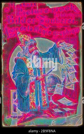 Images anamorphiques et visionneuse à cône réfléchissant de la collection Nekes, livre photo Magic, Print, 1800-1899, imprimé en Allemagne. Débridé, réinventé par Gibon, design de glanissement chaleureux et gai de la luminosité et des rayons de lumière radiance. L'art classique réinventé avec une touche moderne. La photographie inspirée du futurisme, qui embrasse l'énergie dynamique de la technologie moderne, du mouvement, de la vitesse et révolutionne la culture. Banque D'Images