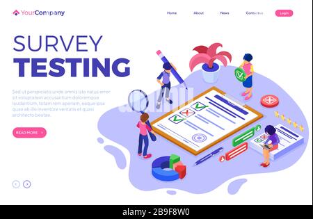 Questionnaire d'enquête ou formulaire de test Illustration de Vecteur