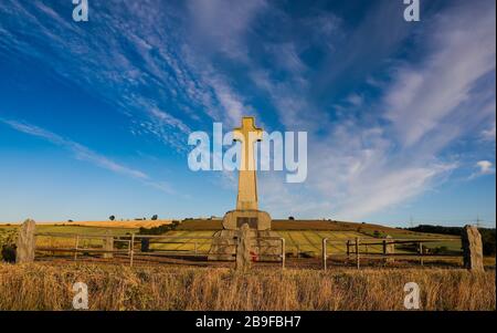 Le Mémorial de Flodden commémorant la bataille de 1513 qui a vu l'armée anglaise sous le comte de Surrey vaincre James IVs Banque D'Images