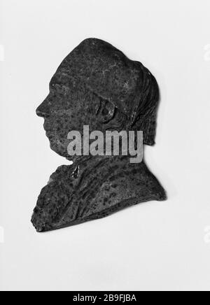 PROFIL INCONNU (BEY-MUSTAPHA?) Jean-Pierre Dantan (1800-1869) dit Dantan le Jeune. Profil d'inconnu (Mustapha-Bey ?). Décharge. Terre-cuite, 1849. Paris, musée Carnavalet. Banque D'Images