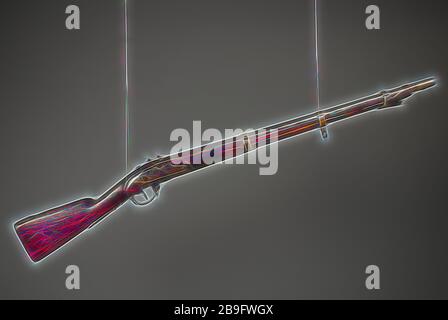 Le sapeur's gun M1815 ou de percussions avec des armes à feu et la baïonnette ramrod, utilisés par les garçons de l'Orphelinat réformée, Rotterdam, fusil carabine fusil à percussion gun arme à feu fer acier bois noyer, métal gravé boucle dans la chambre 1834 et couronné GF ? Gouffre dans la cheminée G prix dans le dos brisé 329 sur le ballon marque circulaire brûlé méconnaissable même emplacement sur la rafle de l'armée guerre milice LN incisées bullet poudre militaire infanterie orphelinat militaria monastère Gereformeerd Gereformeerd Burgerweeshuis orphelinat Burger Voir la carte Présentation Stadsdriehoek garçon Goudsewagenstraat Rotterdam l'exercice exercice discipline Banque D'Images