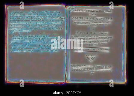 Hendriksen, J., OEVEREN, Cornelis van. Description de la vie de Cornelis van Oeveren, oud druk formulaire informations livre d'affaires Carton Cuir Cuir papier imprimé, vie de Cornelis van Oeveren honortyd halberdard voiture bouilloire et depuis par l'éd. Mog Collegie Admiraliteit ter sur le labyrinthe à Rotterdam ; dans lequel sa naissance upwinging activités rendent significative à l'Exaltation de Son Altesse le Interuptuous bedries encore et en 1747 ; en plus de son fidèle adhésion à la Sainte Maison d'Orange et diverses réunions avec des personnes voyantes sont proposées. Publié à sa propre main Rotte Banque D'Images