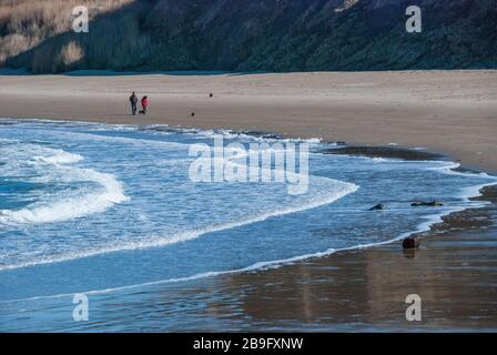 Porthor Beach Neat Aberdaron au Pays de Galles, Royaume-Uni Banque D'Images