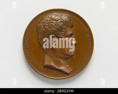 François-André Isambert (1792-1857), juriste et homme politique française en 1838 Emile Rogat (1770-1852). François-André Isambert (1792-1857), jurisconsulte et homme politique français, 1838. Bronze. Paris, musée Carnavalet. Banque D'Images