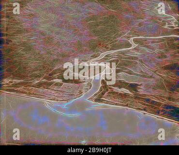 L'air vues de Palestine. Entrée de la Jordanie dans le lac de Génésareth. Le nord de l'extrémité du lac. 1931, les rivières, le lac de Tibériade, Israël, Banque D'Images