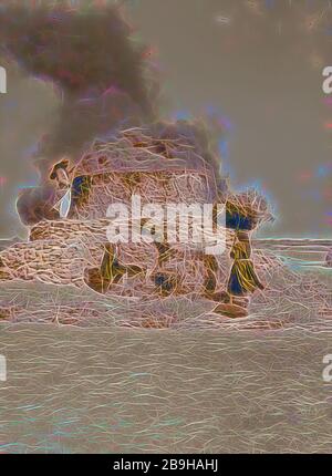 Caractères et industries, etc. four à chaux, des épines de gravure à Homs. 1900, la Syrie, l'Ḥimṣ Banque D'Images