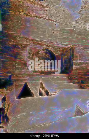 Petra (Wadi Musa). Siq. Inférieure Intérieur de la tombe dans le Siq inférieur. Tombes de sol et locomuli. 1920, Jordanie, Petra (ville éteinte Banque D'Images