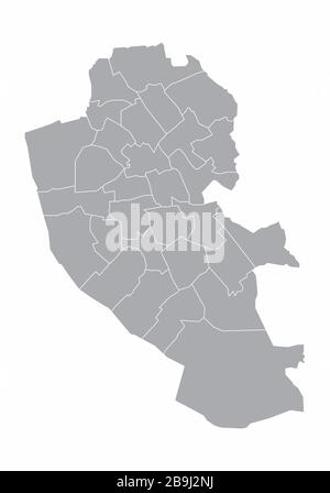 Carte de Liverpool avec illustration des boroughs Illustration de Vecteur