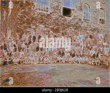 Portrait de groupe d'étudiants à l'Université américaine de Beyrouth. 1898, Liban, Beyrouth Banque D'Images