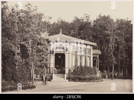 Buffet pré Catelan, Bois de Boulogne, 16ème arrondissement buffet du pré Catelan, bois de Boulogne, 16ème arrondissement. Rage sur papier alluminé à partir de partir d'un né sur verre au humide collodion. 1858-1862. Photo de Charles Marville (1813-1879). Paris, musée Carnavalet. Banque D'Images