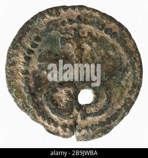 Compte symbolique monogramme Lombard sur la croix, Anonyme du XIIIe-XVe ...