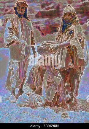 Petra. Types de Petrean, etc. Module Bedouins. Exécution d'une incantation sur un homme malade. 1920, Jordanie, Petra (ville éteinte Banque D'Images