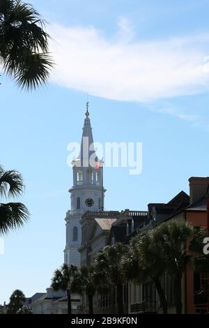 Église historique du centre-ville de Charleston, Caroline du Sud Banque D'Images